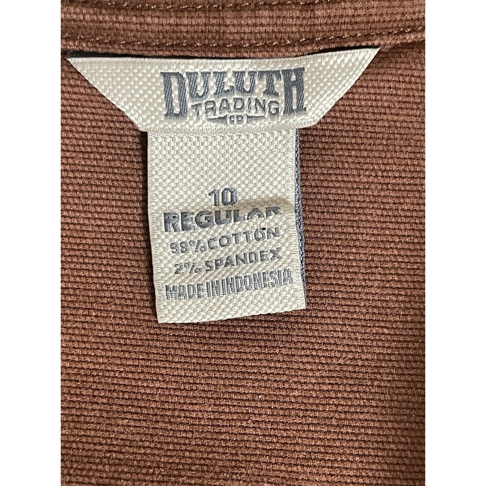 Duluth Trading Co Canvas Jumpsuit Womens 10 Rust Brown Sleeveless Workwear - Picture 8 of 8